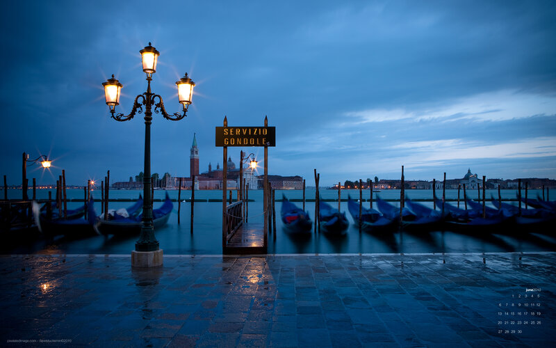 Gondolas at Dusk