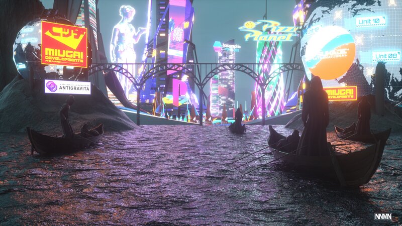 Gondolas in Neon City