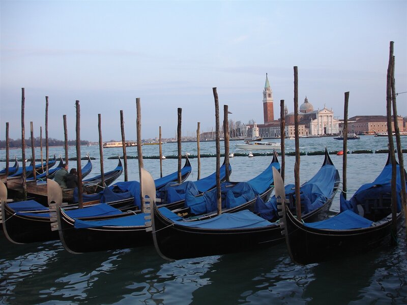 Gondolas in Venice — Blue, Calm, Afternoon