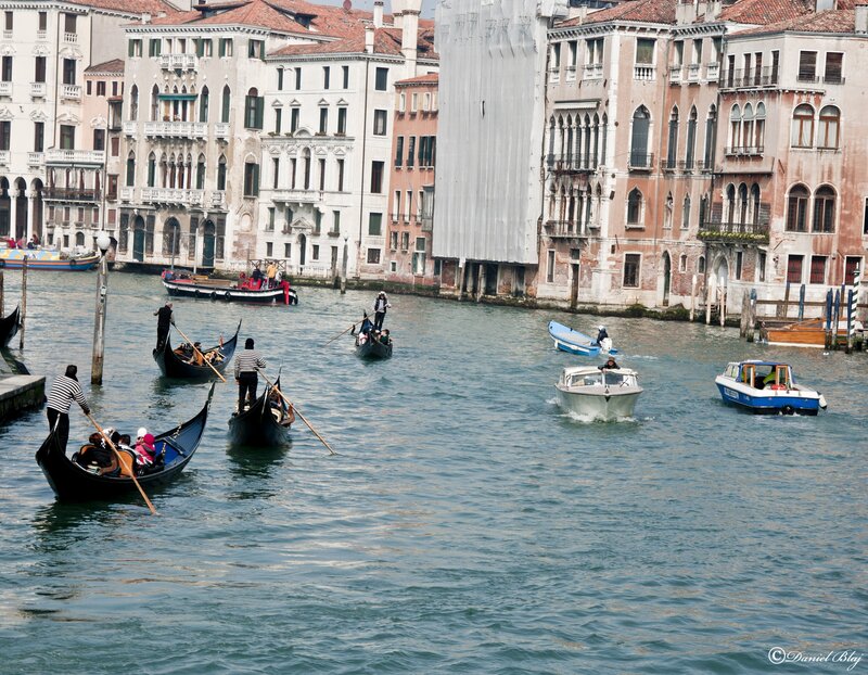 Gondolas on a Venetian canal