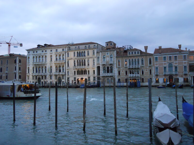 Gondolas on Canal — Blue, Overcast