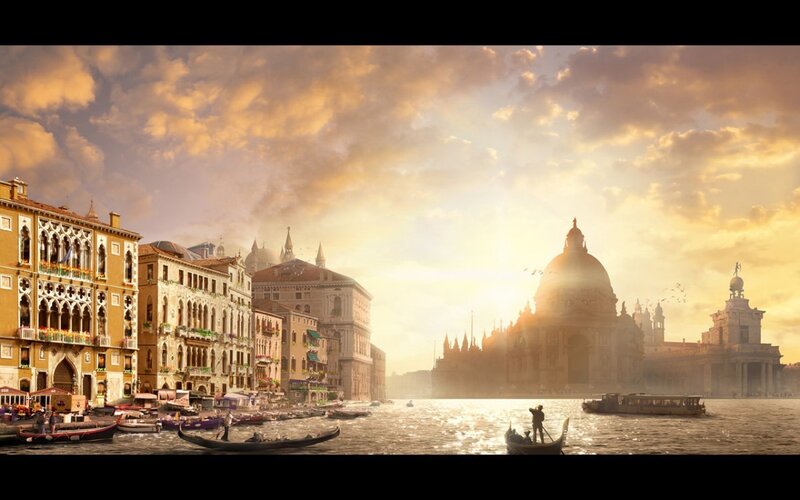 Gondolas on Canal