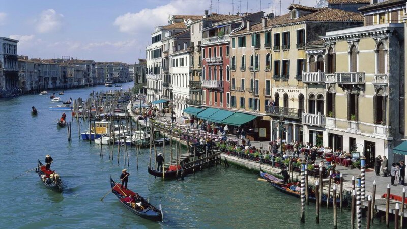 Gondolas on the Grand Canal