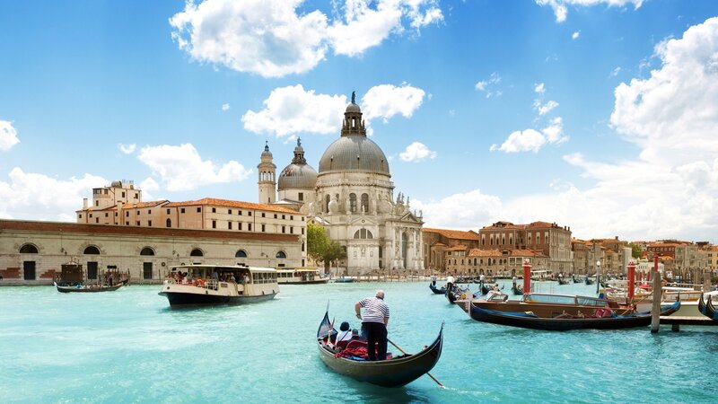 Gondolas on the Grand Canal
