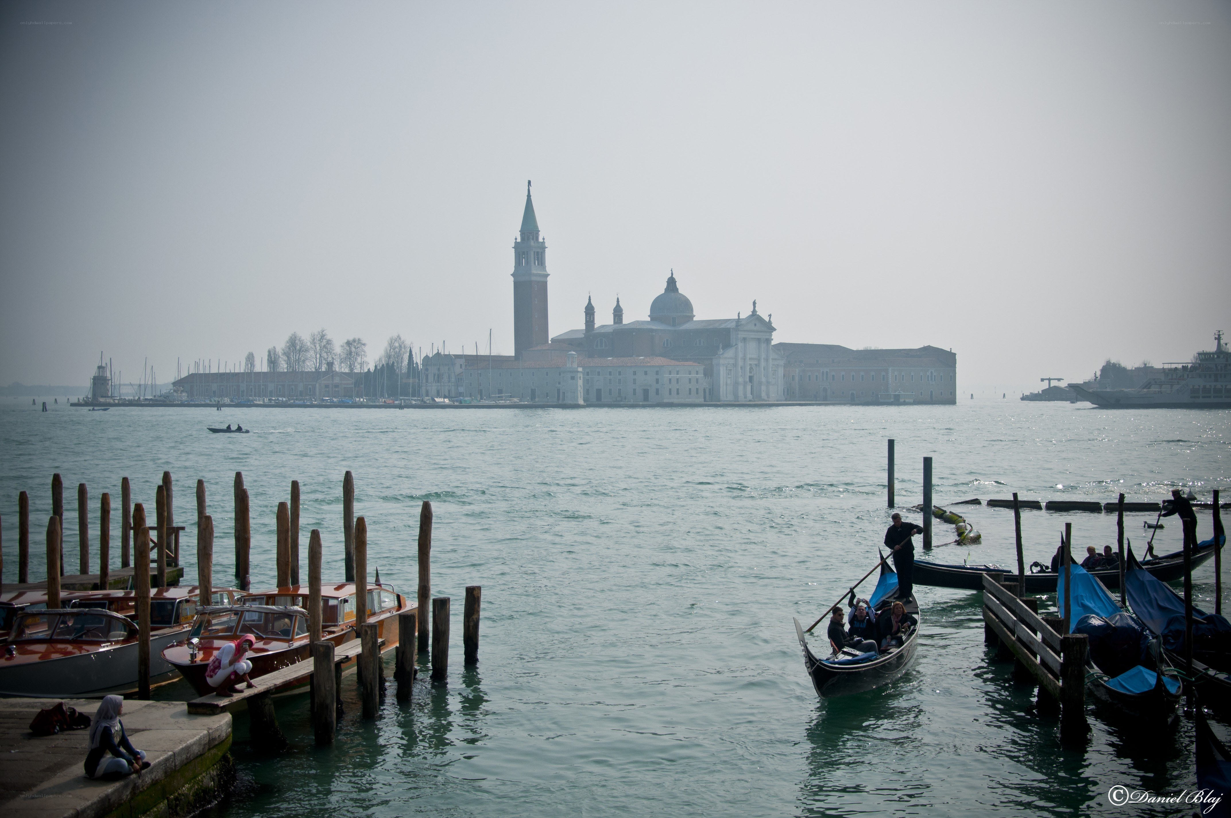 Gondolas on the Venetian Lagoon