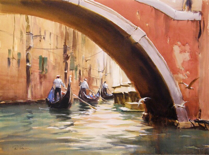Gondolas under Bridge