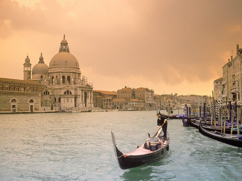 Gondolier in Gondola — Orange