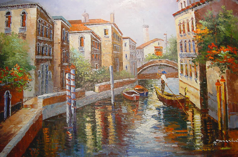 Gondolier on Canal
