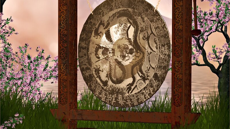 Gong with dragon design