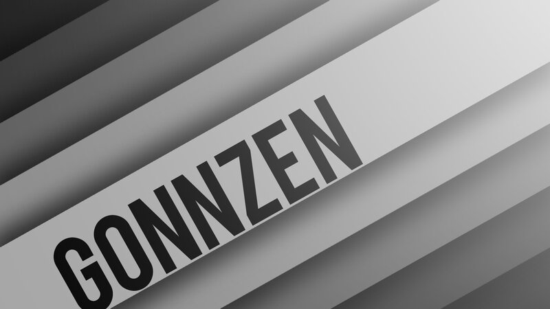 GONNZN text on striped background