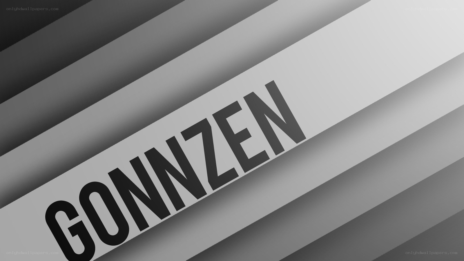 GONNZN text on striped background