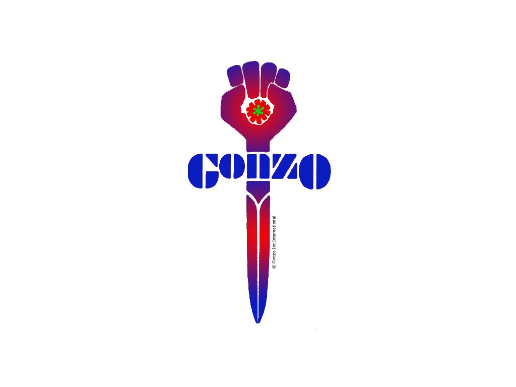 Gonzo logo with fist and dagger