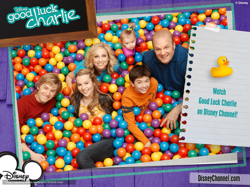 Good Luck Charlie cast in ball pit