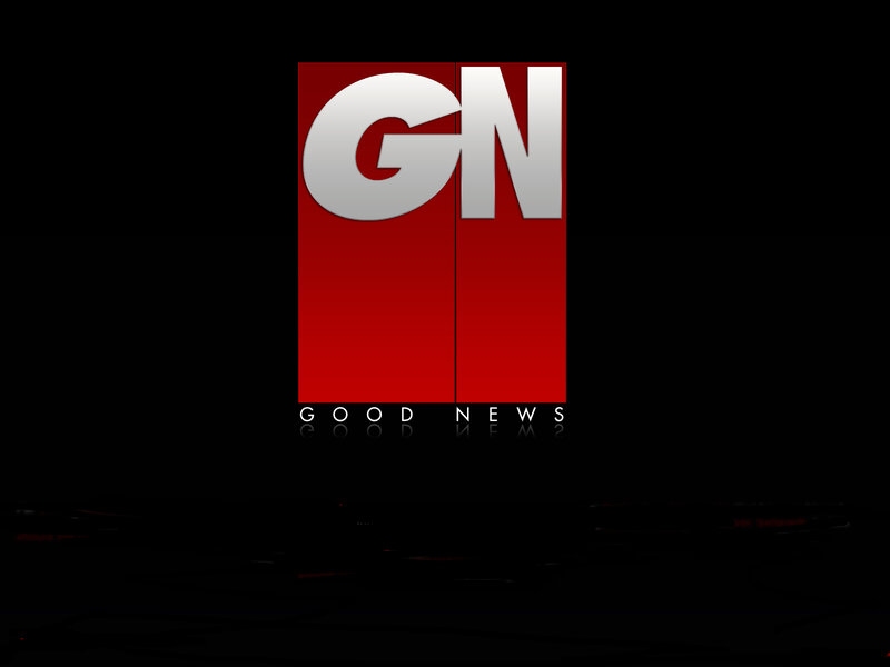 Good News logo on black background