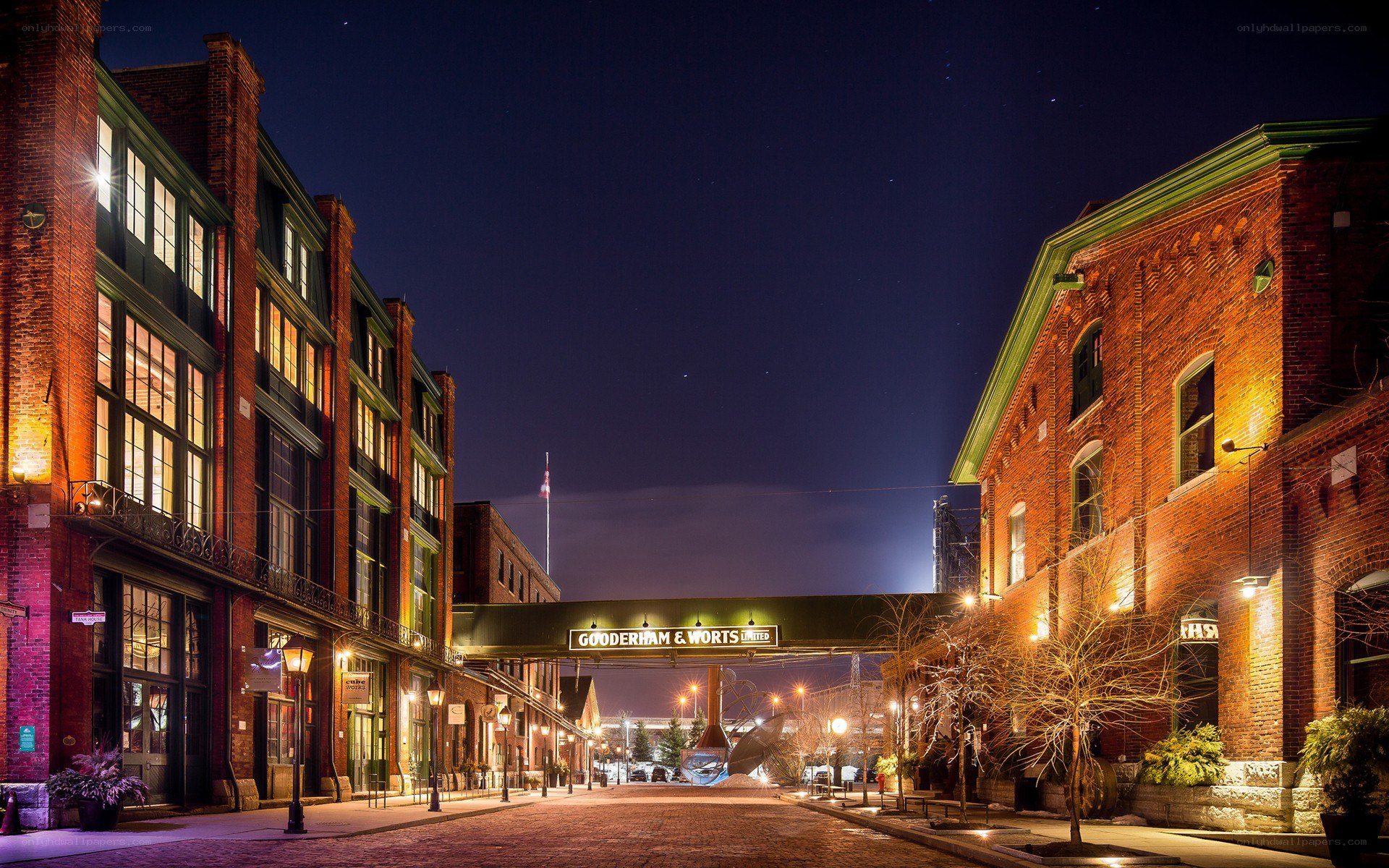Gooderham & Worts at night