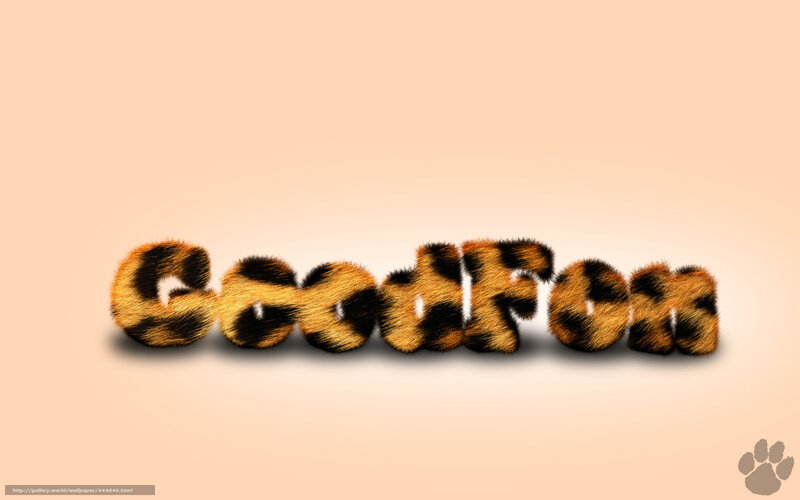 GoodFox text with animal print