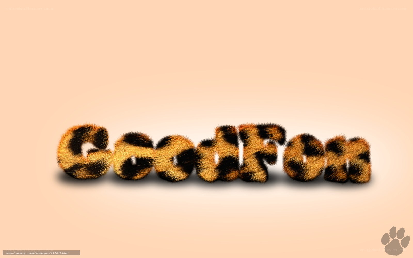 GoodFox text with animal print