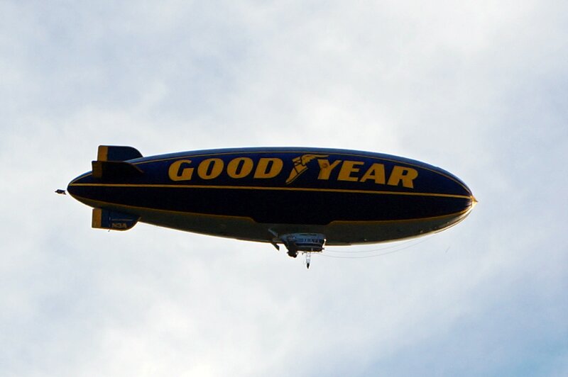 Goodyear Blimp — Blue, Serene, Photograph