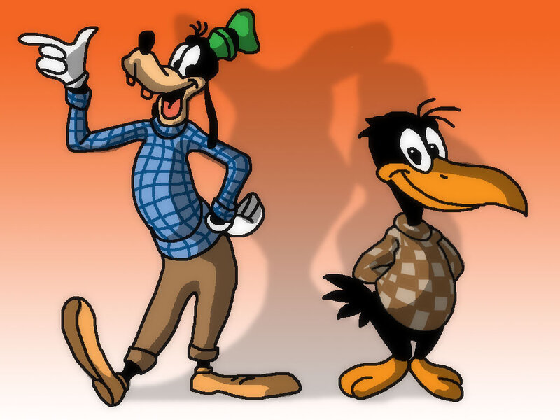 Goofy and a Duck