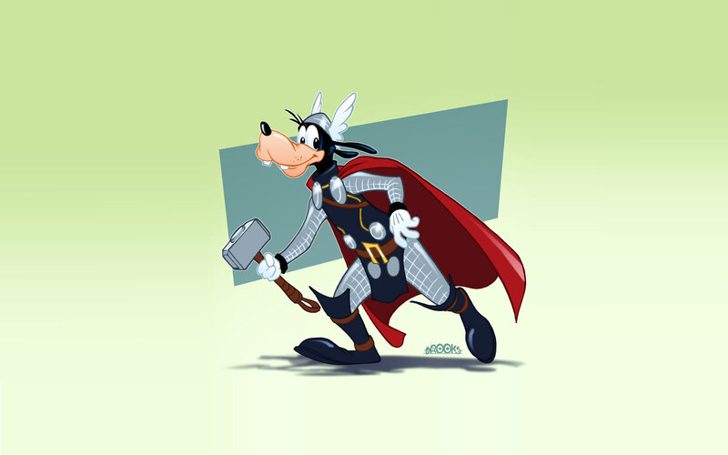 Goofy as Thor