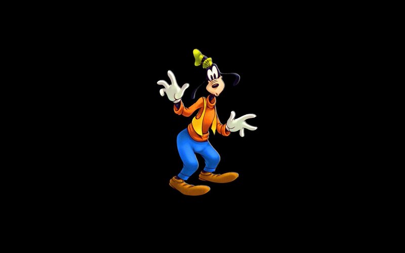 Goofy Character — Black, Playful, Illustration