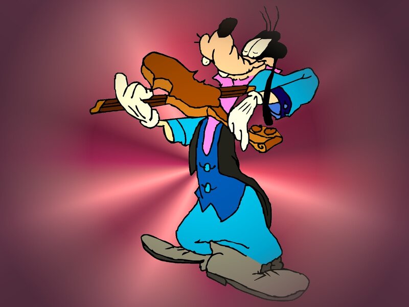 Goofy Playing Violin