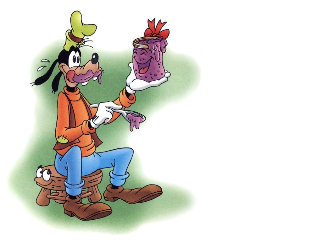 Goofy with jam jar