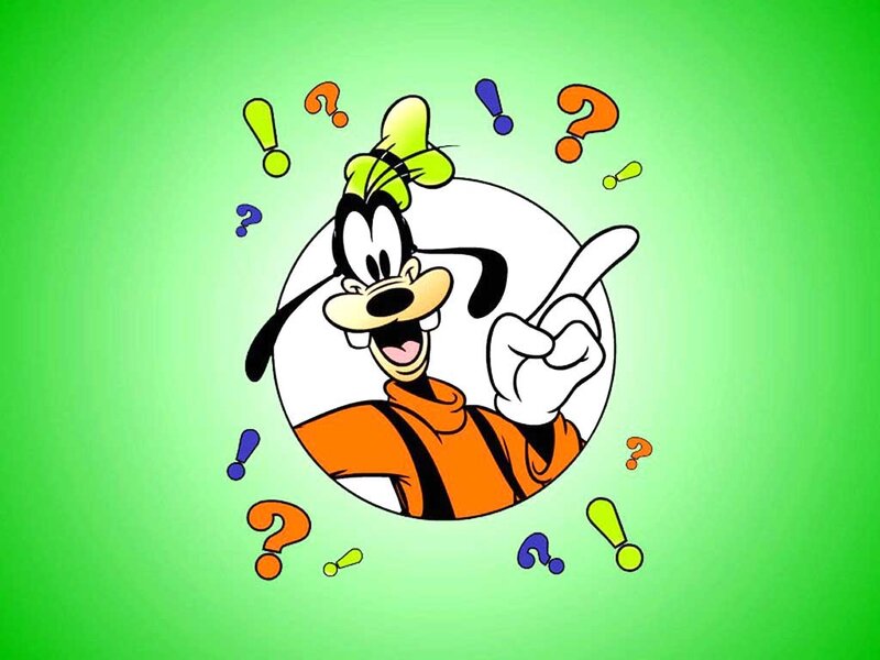 Goofy with question marks