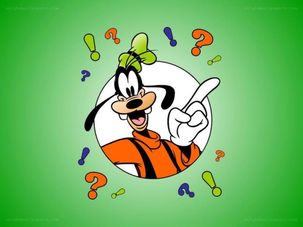 Goofy with question marks