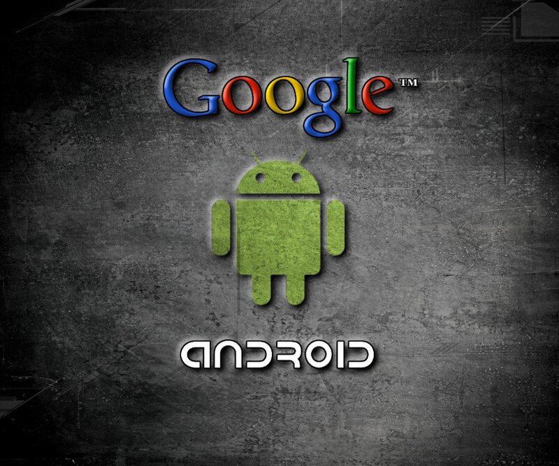 Google Android logo on textured background