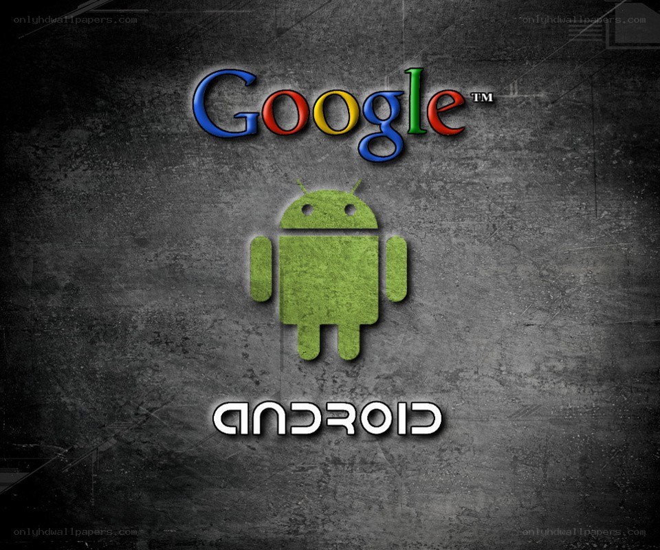Google Android logo on textured background