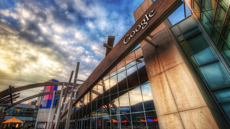 Google Building Exterior — Blue, Dramatic