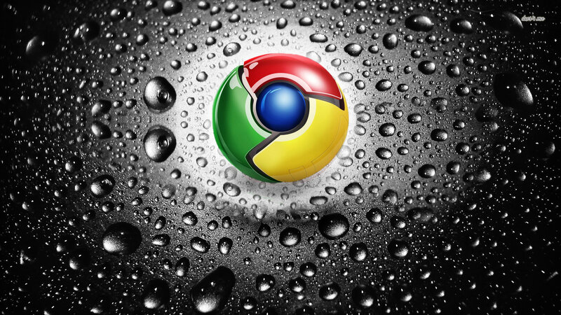 Google Chrome Logo — Black, Dramatic, Digital Art