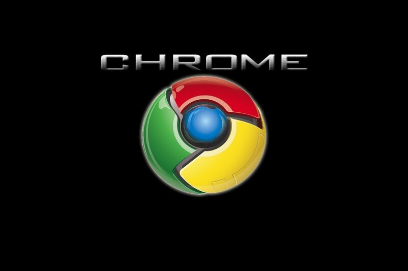 Google Chrome Logo — Black, Minimalist, 3d Render, Text