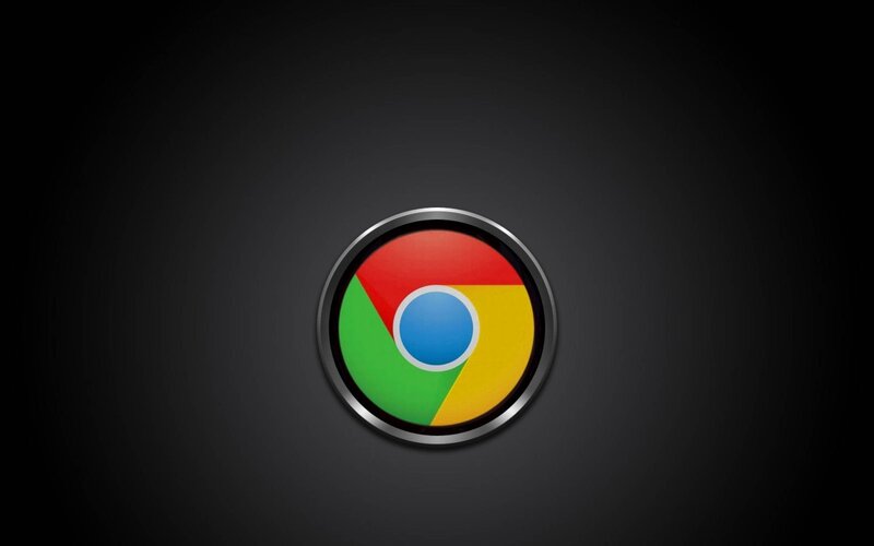 Google Chrome Logo — Black, Minimalist