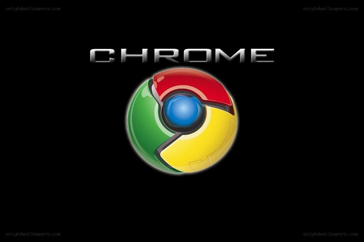 Google Chrome logo on black