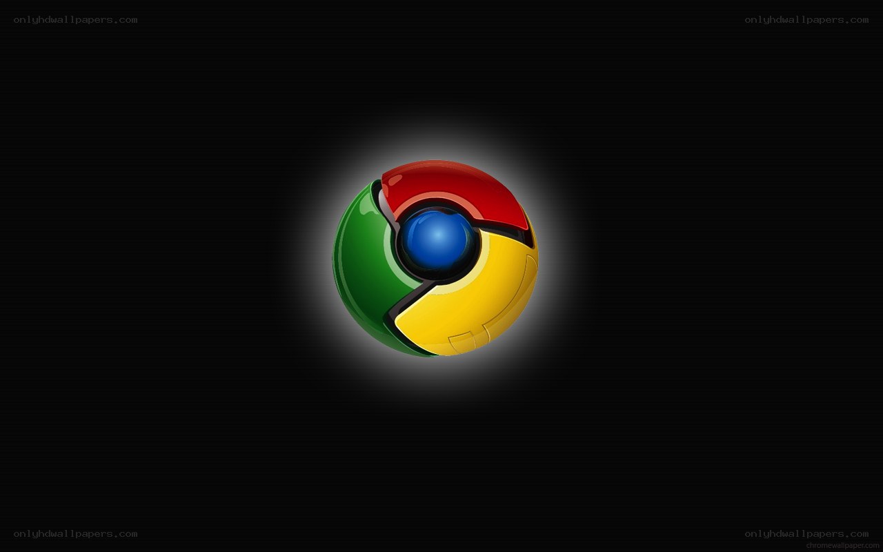 Google Chrome logo on black