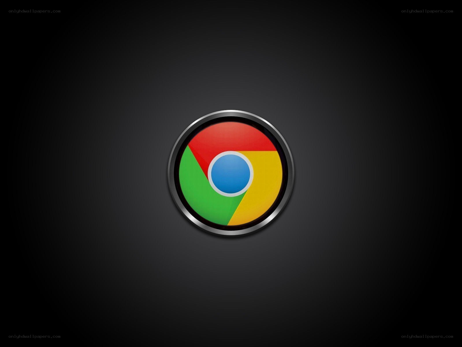 Google Chrome logo on dark background