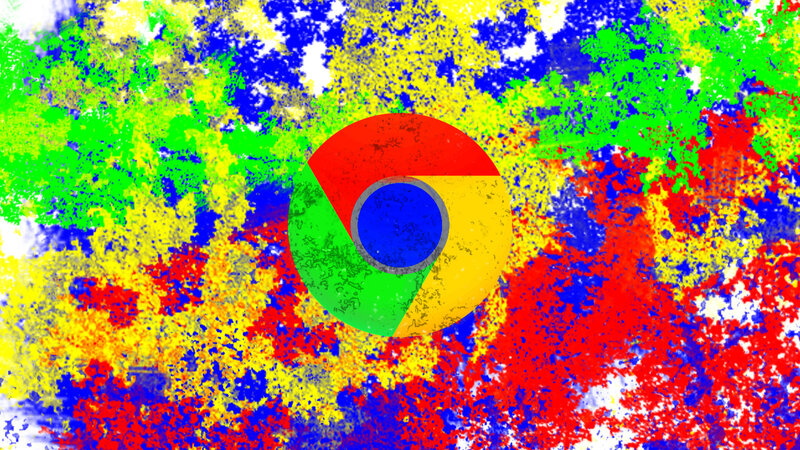 Google Chrome Logo — Red, Chaotic