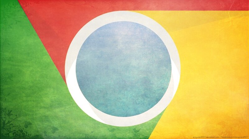 Google Chrome Logo — Red, Vibrant, Digital Art