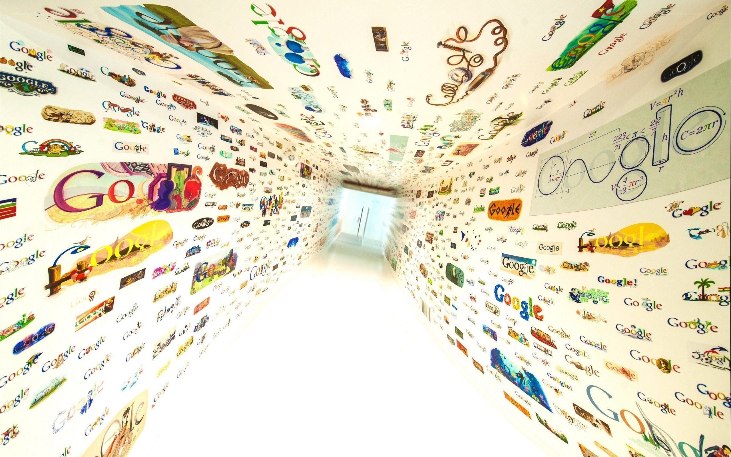 Google Doodle hallway