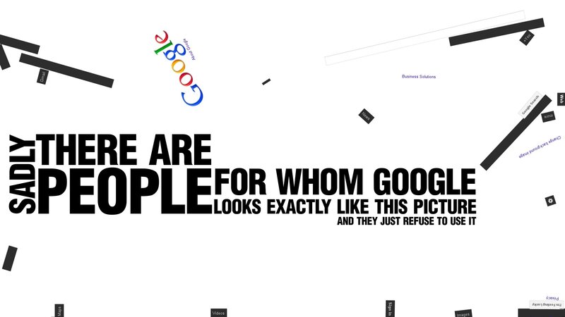 Google homepage parody