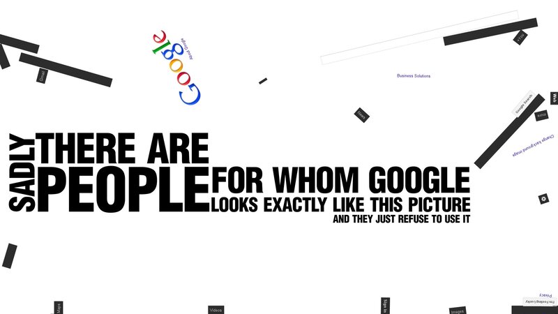 Google Homepage Parody — White