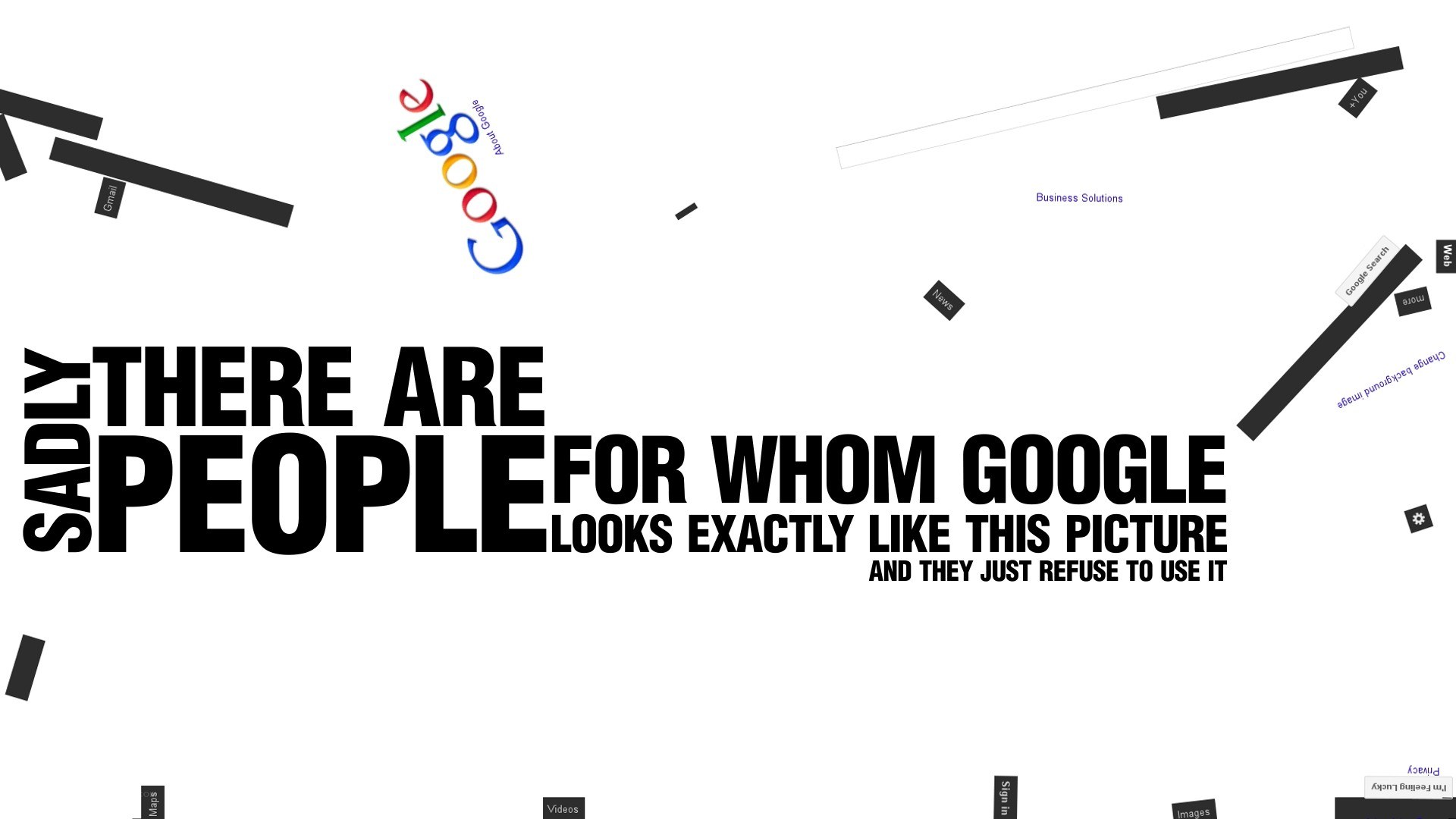 Google homepage parody
