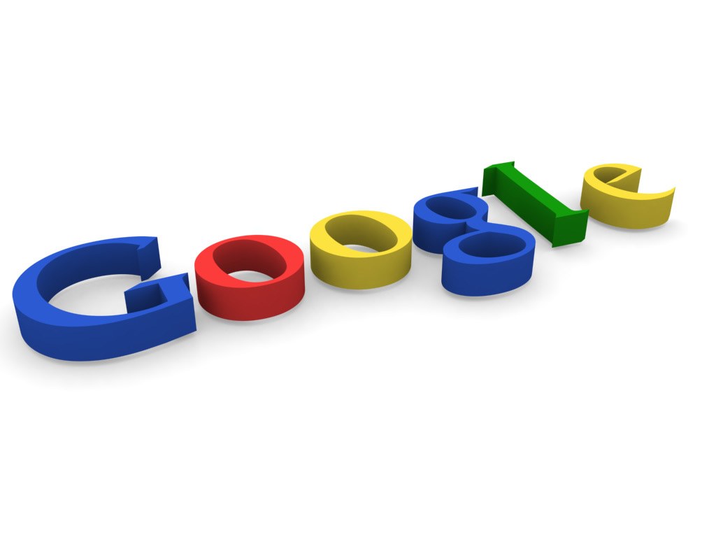 Google logo in 3D