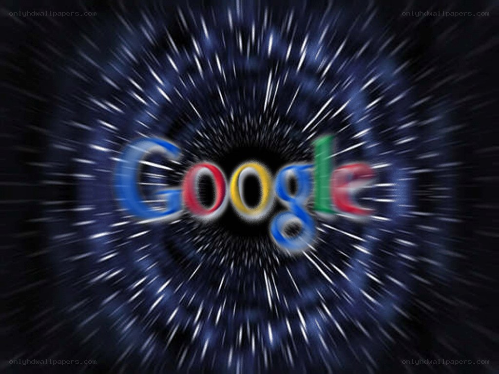 Google logo in space tunnel