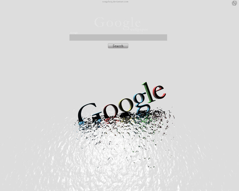 Google logo in water