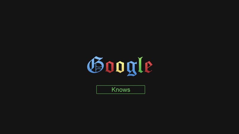 Google Logo on Black
