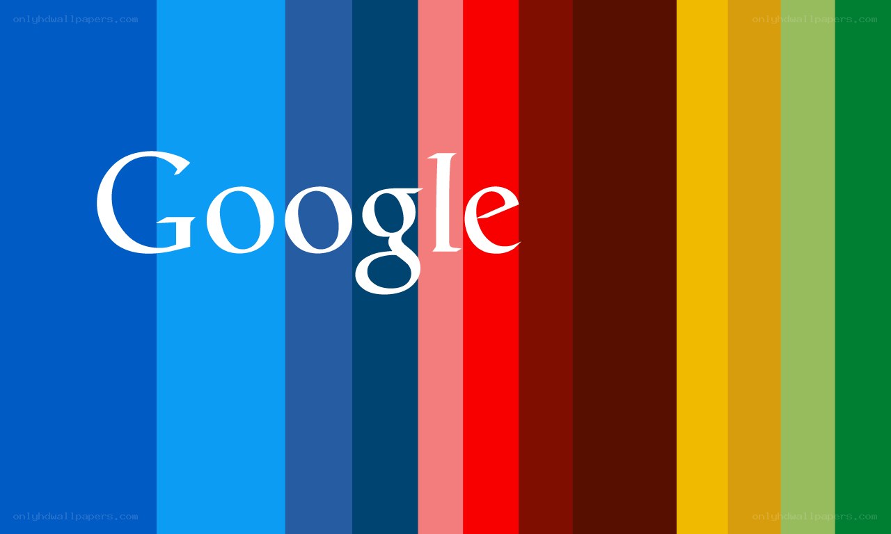 Google logo on colorful stripes