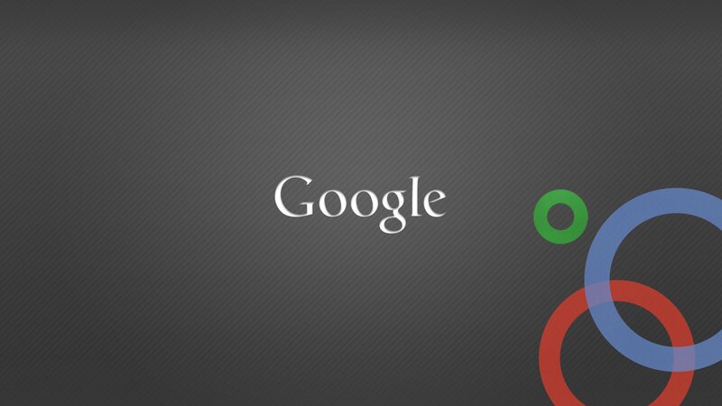 Google Logo on Dark Background — Black